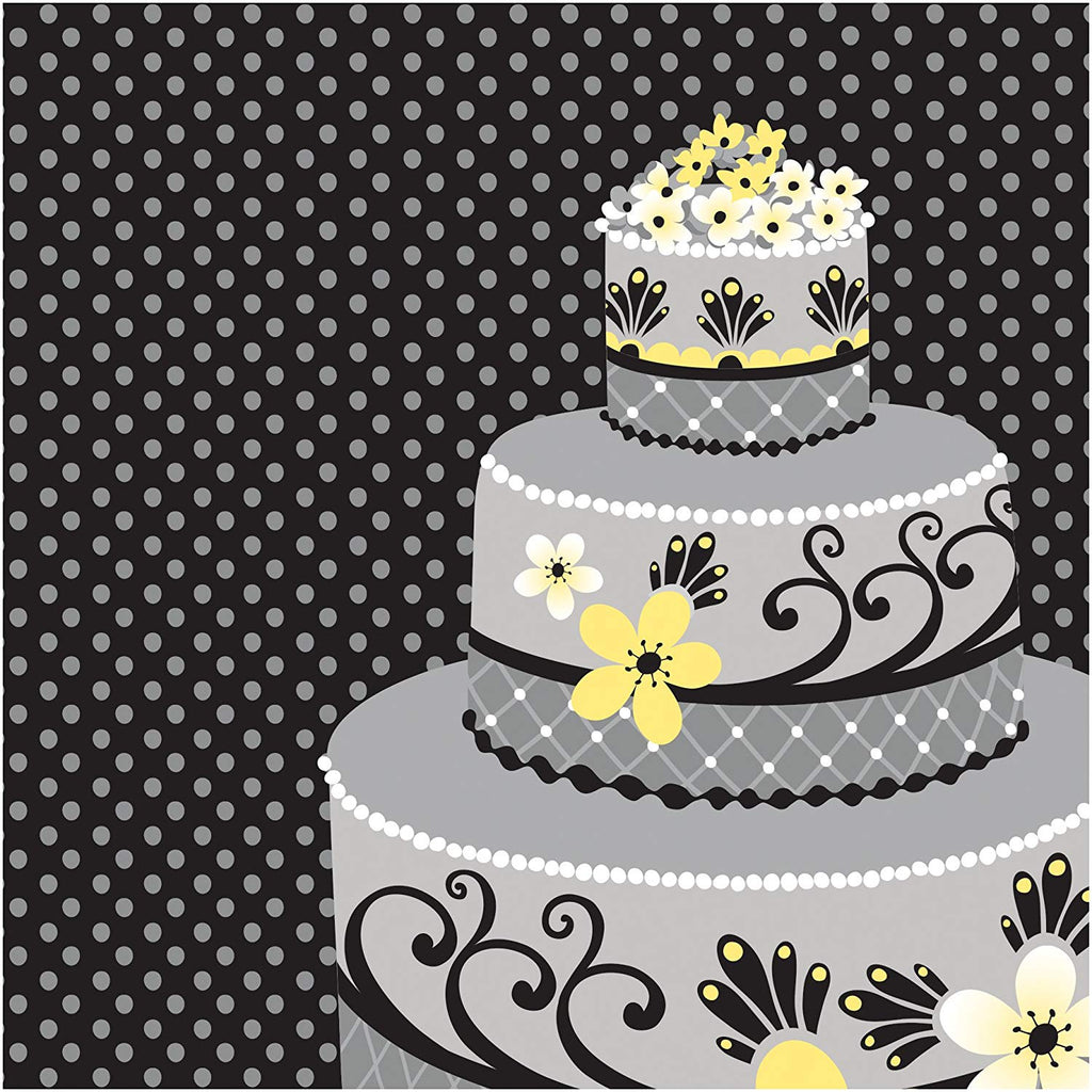 Chic Cake Foil Banquet Napkins, 16pcs