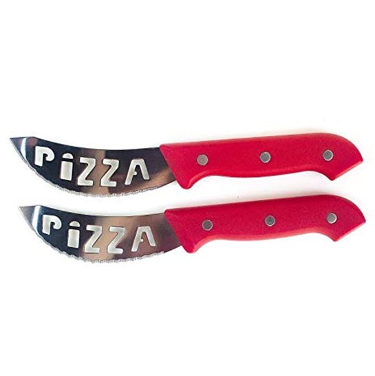 HANDY HELPERS 2 PACK STAINLESS STEEL PIZZA KNIVES SET