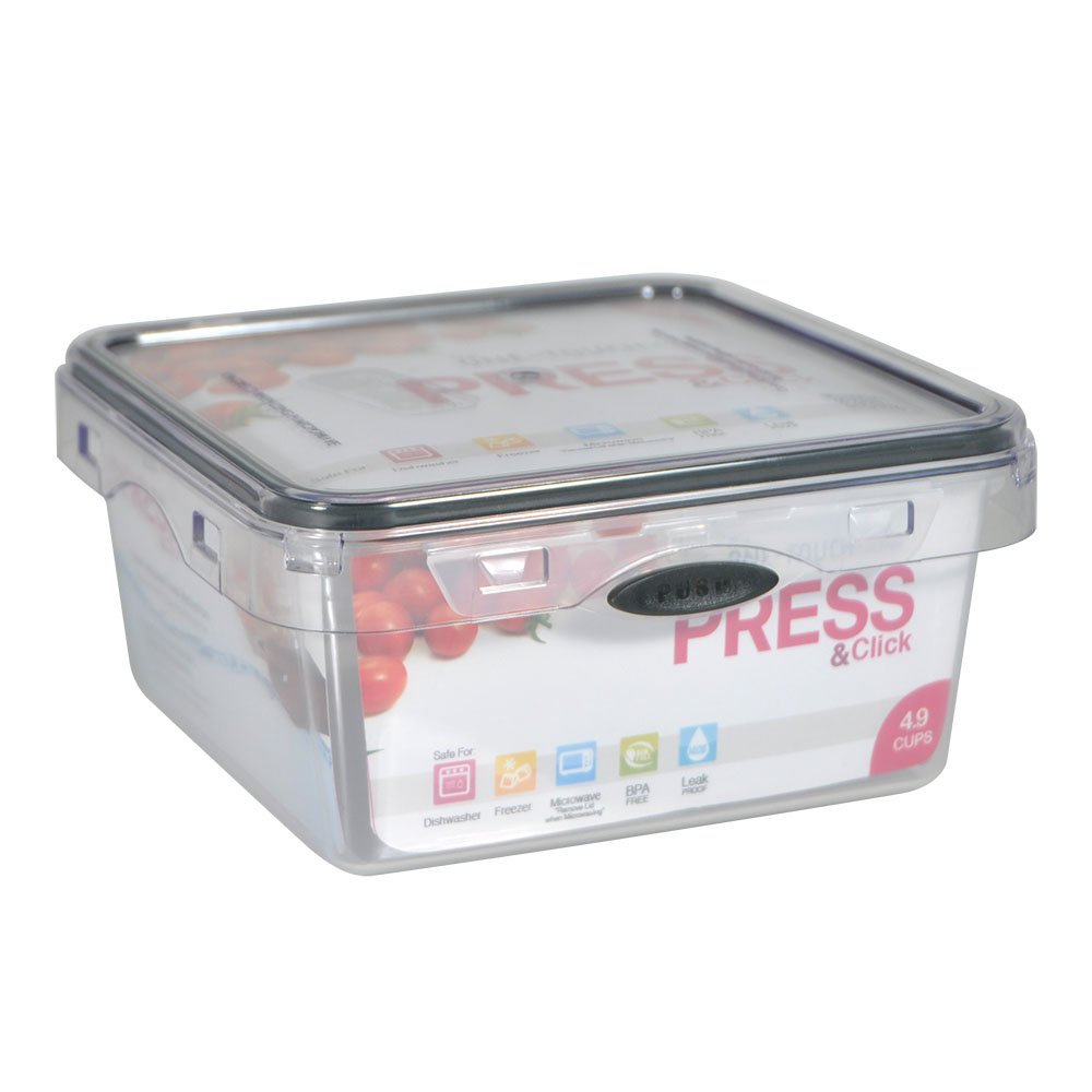 4.9 Cup Square Press N' Click Food Storage Container