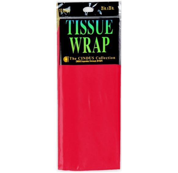 TISSUE WRAP RED  10pcs size 50cm X 50cm