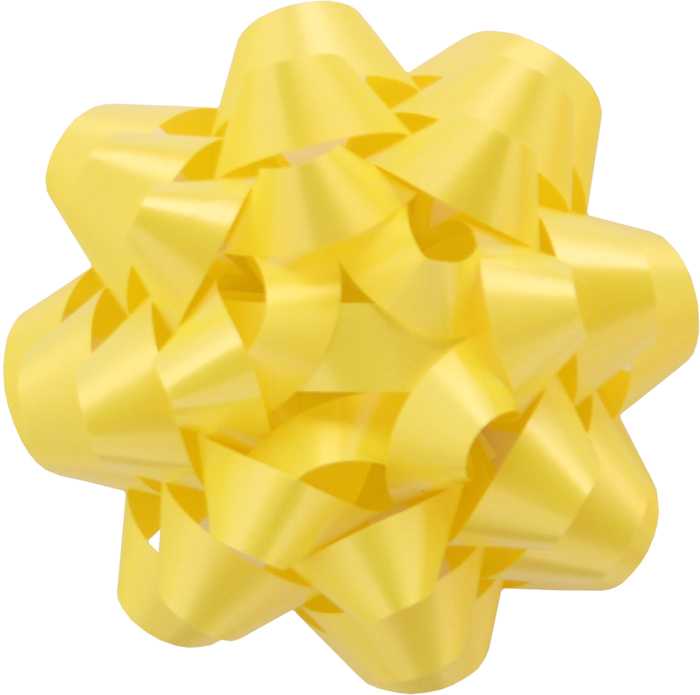 CONFETTI BOW YELLOW, 10cm