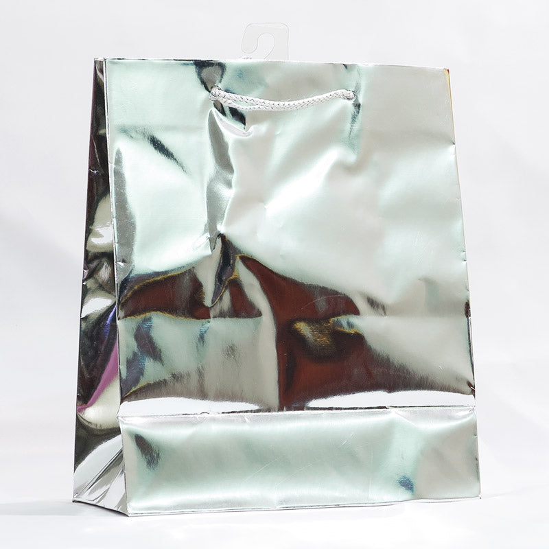 Birthday or Gift Bag, Solid Sliver x Chrome