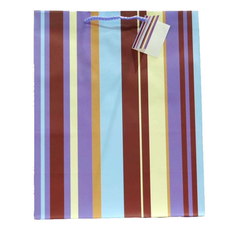 Birthday or Gift Bag, Colored Stripes