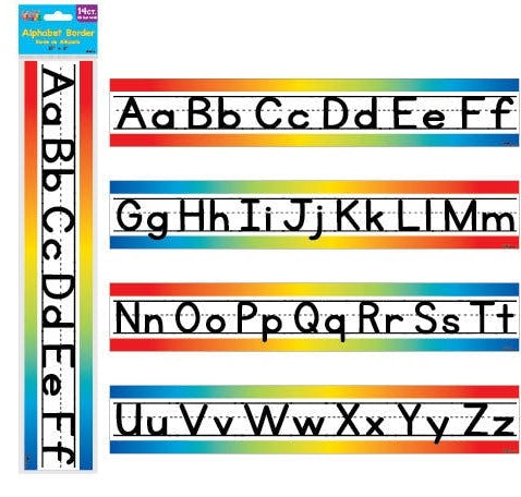 STRAIGHT ALPHABET BORDER, (45cm x 7.5)