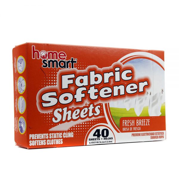 HOME SMART FABRIC SOFTENER SHEETS 'FRESH BREEZE'  40 sheets