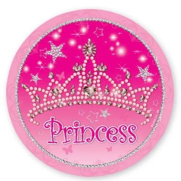 Princess , Paper Party Plates Large size, 8pcs