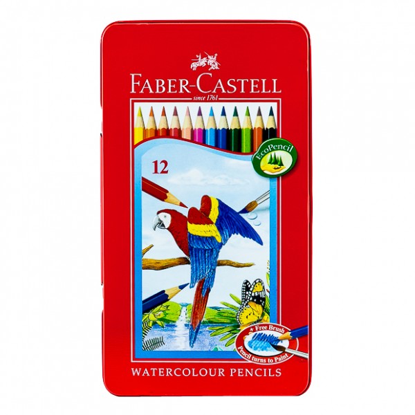 FABER-CASTELL 12 WATER COLOR PENCILS BOX